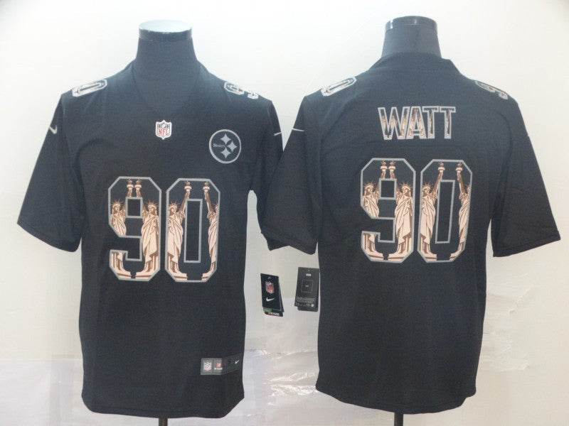 Men's Pittsburgh Steelers T.J. Watt Black Player Jersey1 football jersey product view 1