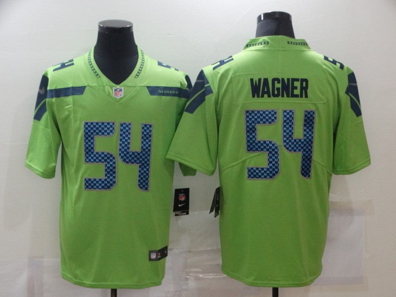 Men's Seattle Seahawks Bobby Wagner #54 Green Game Jersey football jersey product view 1