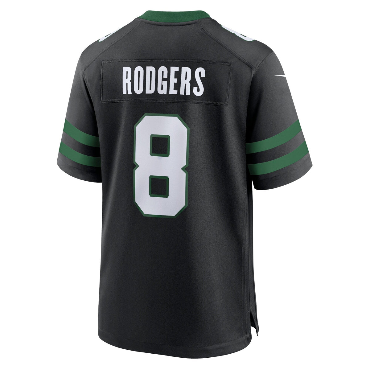 Aaron Rodgers New York Jets Nike Alternate Game Jersey - Legacy Black football jersey product view 3