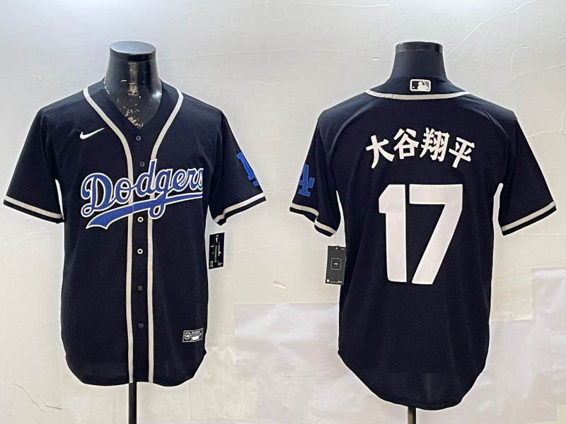Men's Los Angeles Dodgers Shohei Ohtani Black Alternate Player Jersey1 baseball jersey product view 1