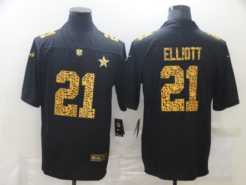Men's Dallas Cowboys Ezekiel Elliott #21 Black Game Jersey1 football jersey product view 1