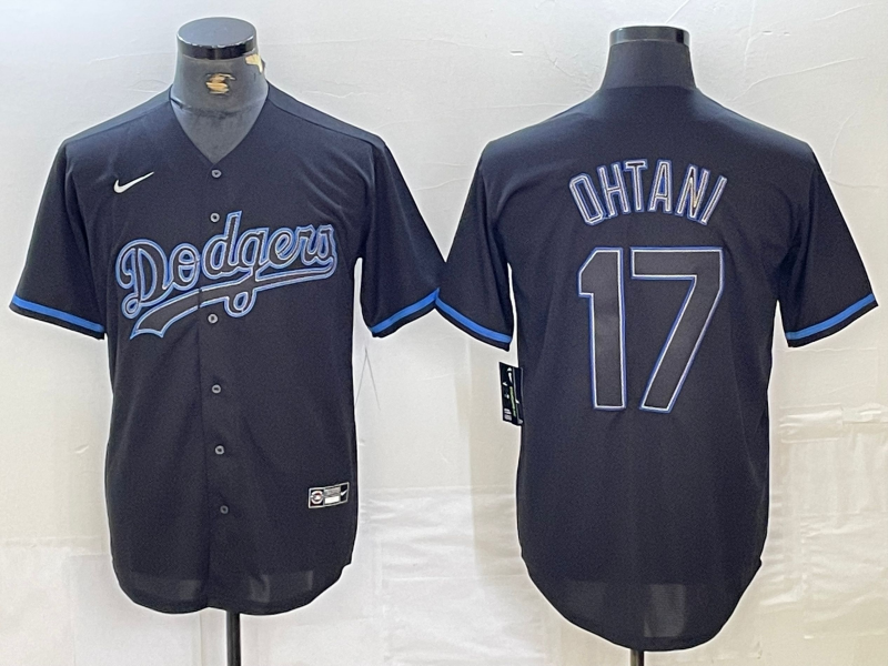 Men's Los Angeles Dodgers Shohei Ohtani #17 Black Replica Team Jersey1 baseball jersey product view 1
