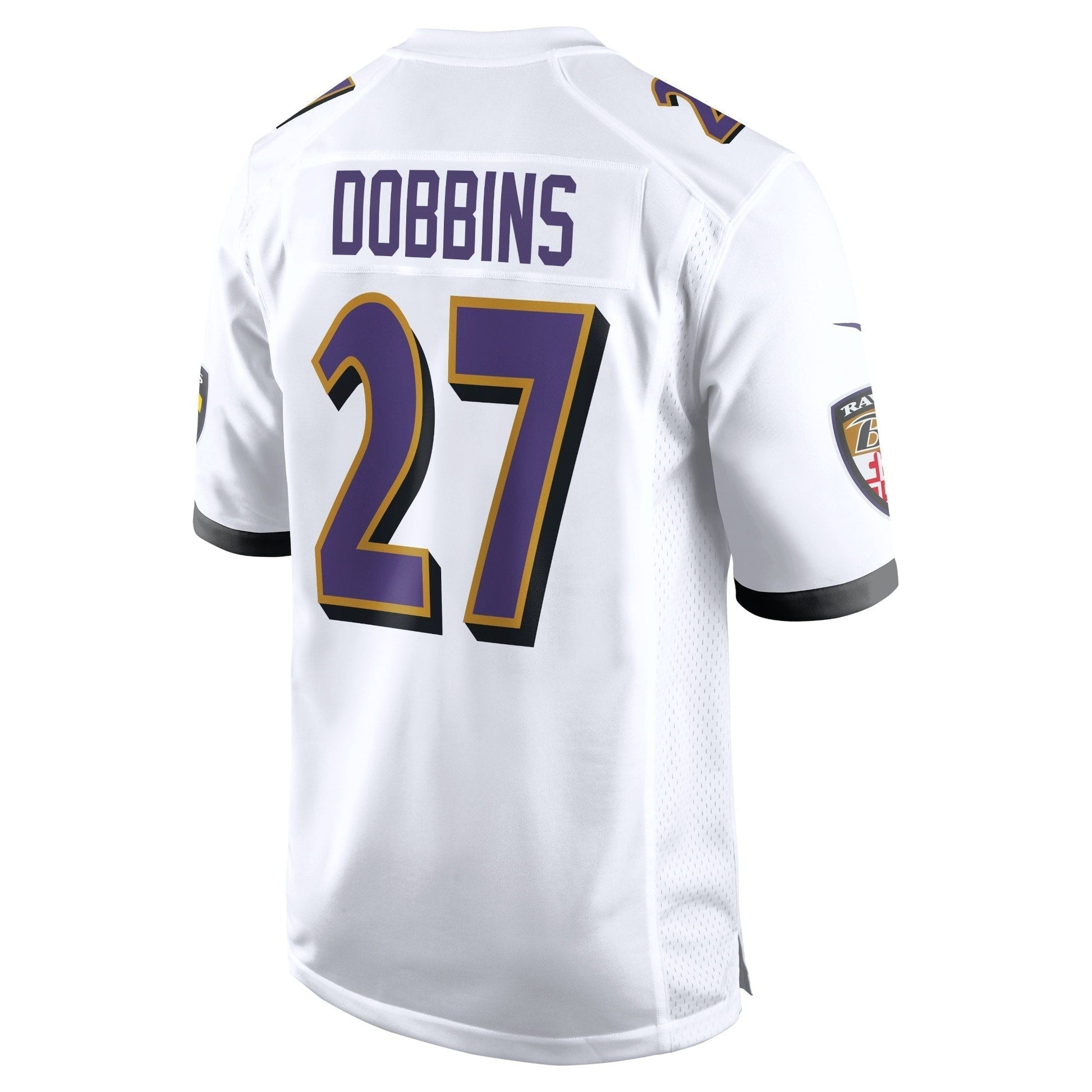 J.K. Dobbins Baltimore Ravens Nike Game Jersey - White football jersey product view 3