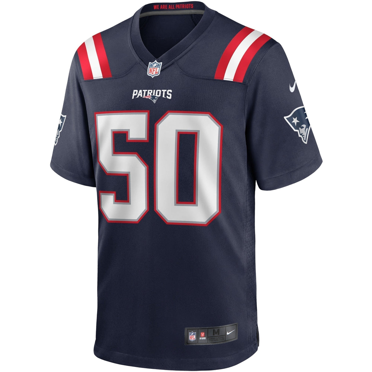 Chase Winovich New England Patriots Nike Game Jersey - Navy football jersey product view 2