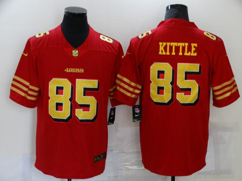 Men's San Francisco 49ers George Kittle #85 Red Game Jersey1 football jersey product view 1