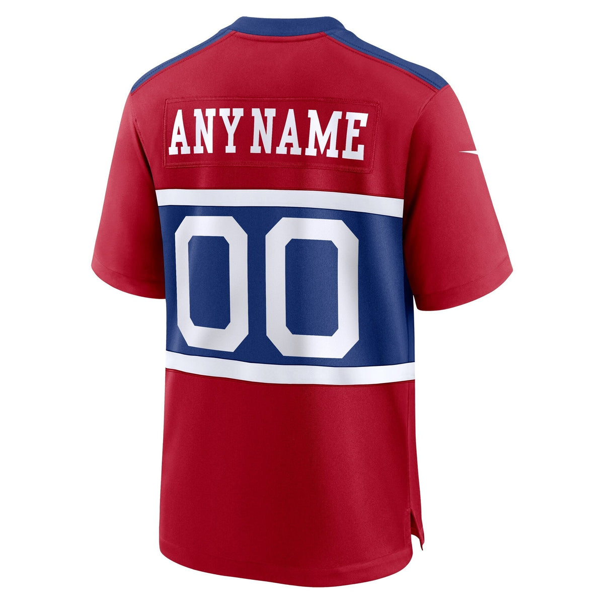 New York Giants Nike Alternate Game Custom Jersey - Century Red football jersey product view 3
