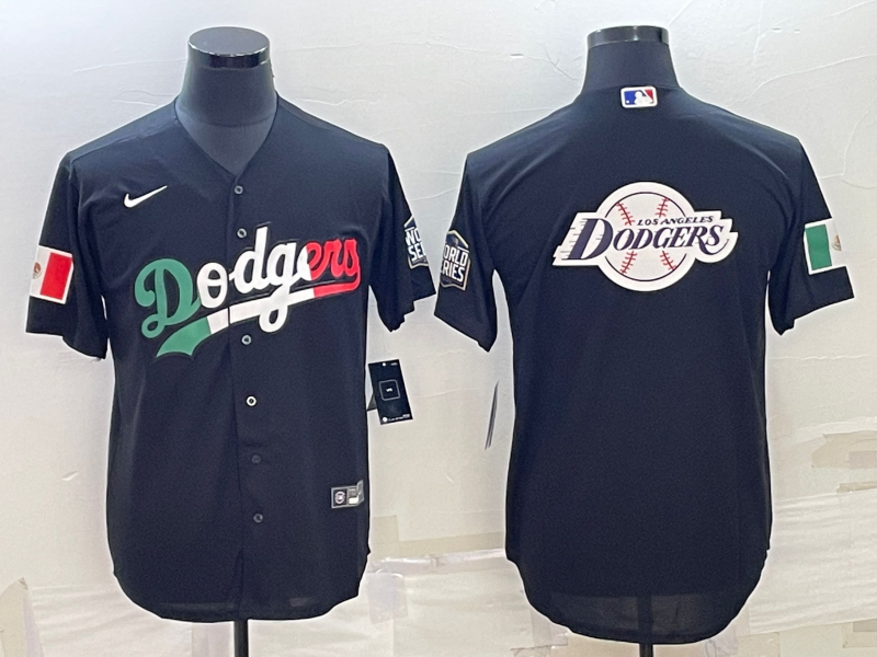 Men's Los Angeles Dodgers Black Alternate Replica Player Name Jersey1 baseball jersey product view 1