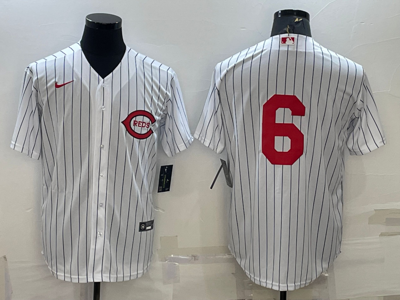 Men's Cincinnati Reds Jonathan India #6 White 2022 MLB at Field of Dreams Game Authentic Player Jersey1 baseball jersey product view 1
