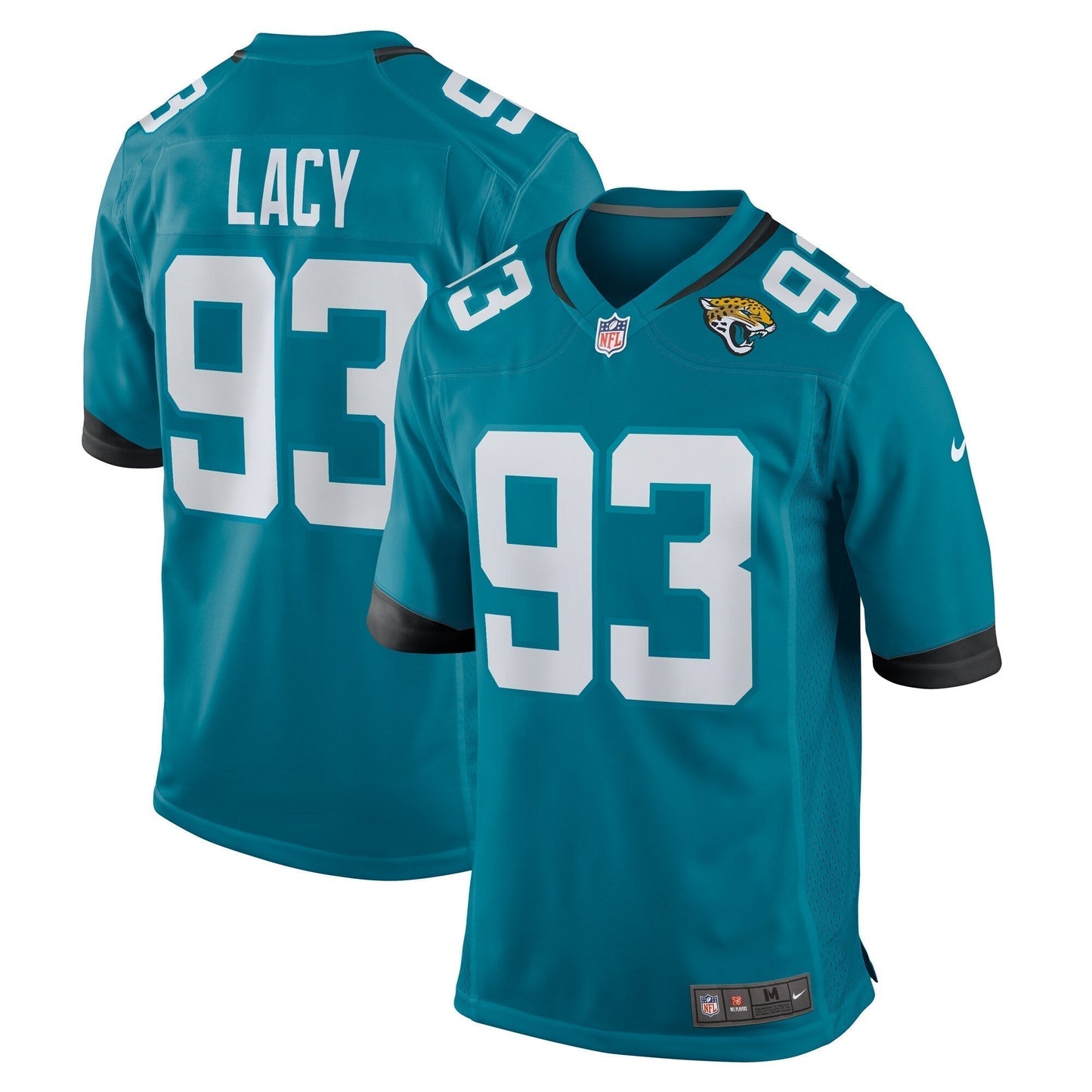 Tyler Lacy Jacksonville Jaguars Nike Team Game Jersey - Teal football jersey product view 1