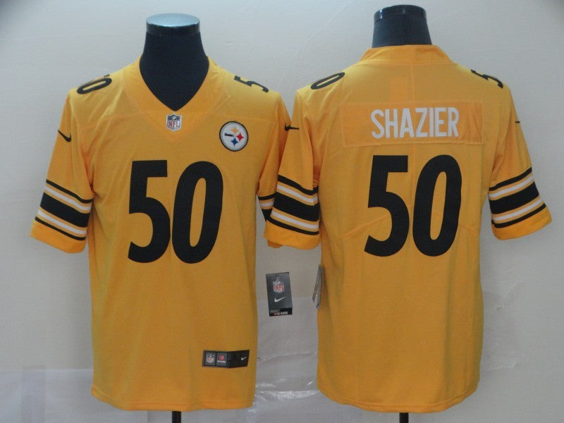 Men's Pittsburgh Steelers Ryan Shazier #50 Gold Inverted Team Game Jersey1 football jersey product view 1
