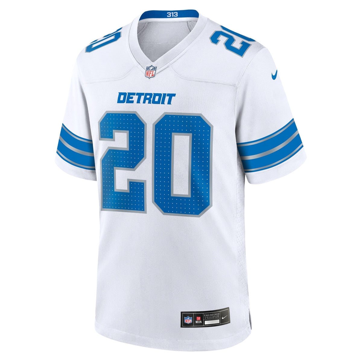 Barry Sanders Detroit Lions Nike Retired Game Jersey - White football jersey product view 2
