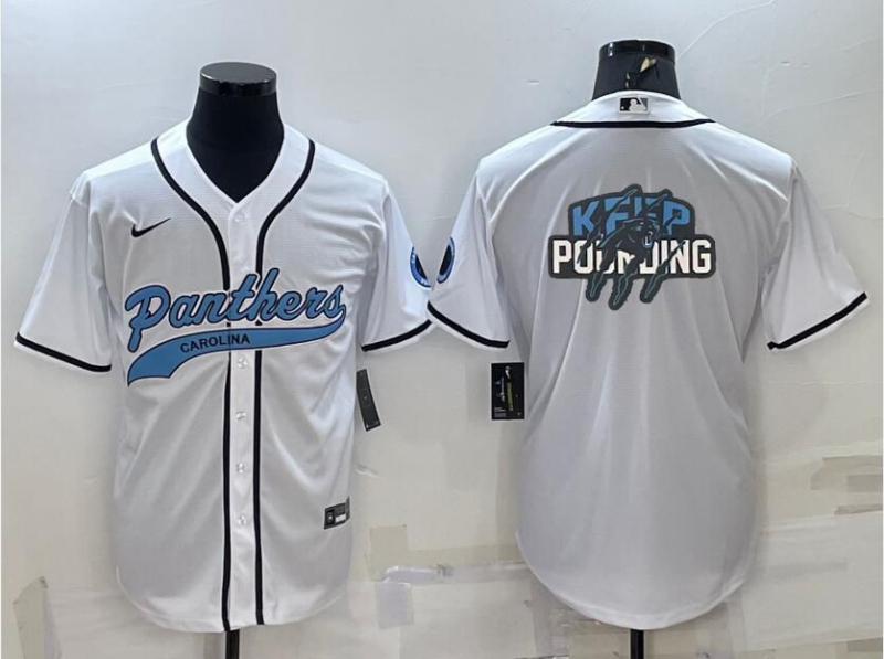 Men's Carolina Panthers White Game Jersey1 football jersey product view 1