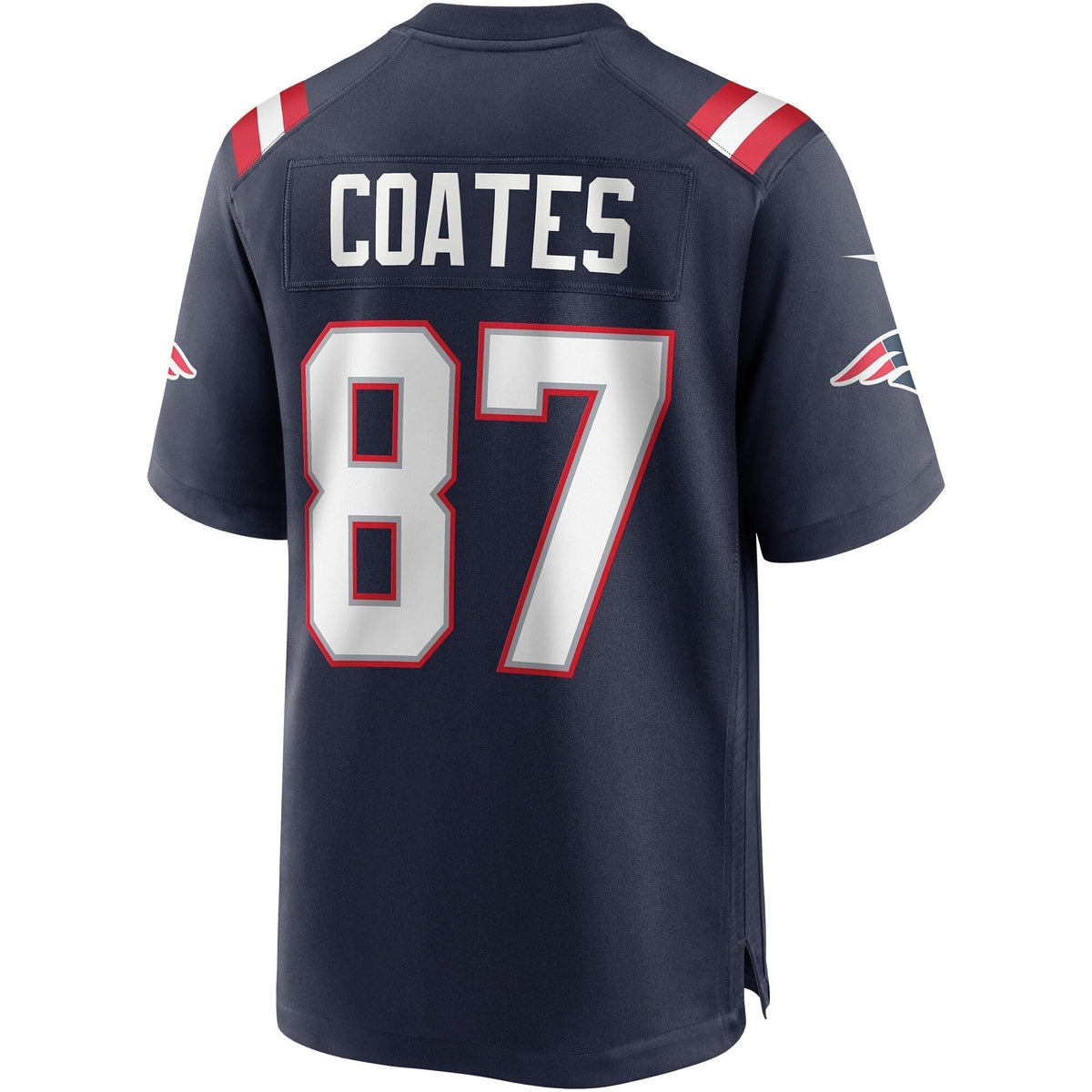 Ben Coates New England Patriots Nike Game Retired Jersey - Navy football jersey product view 3