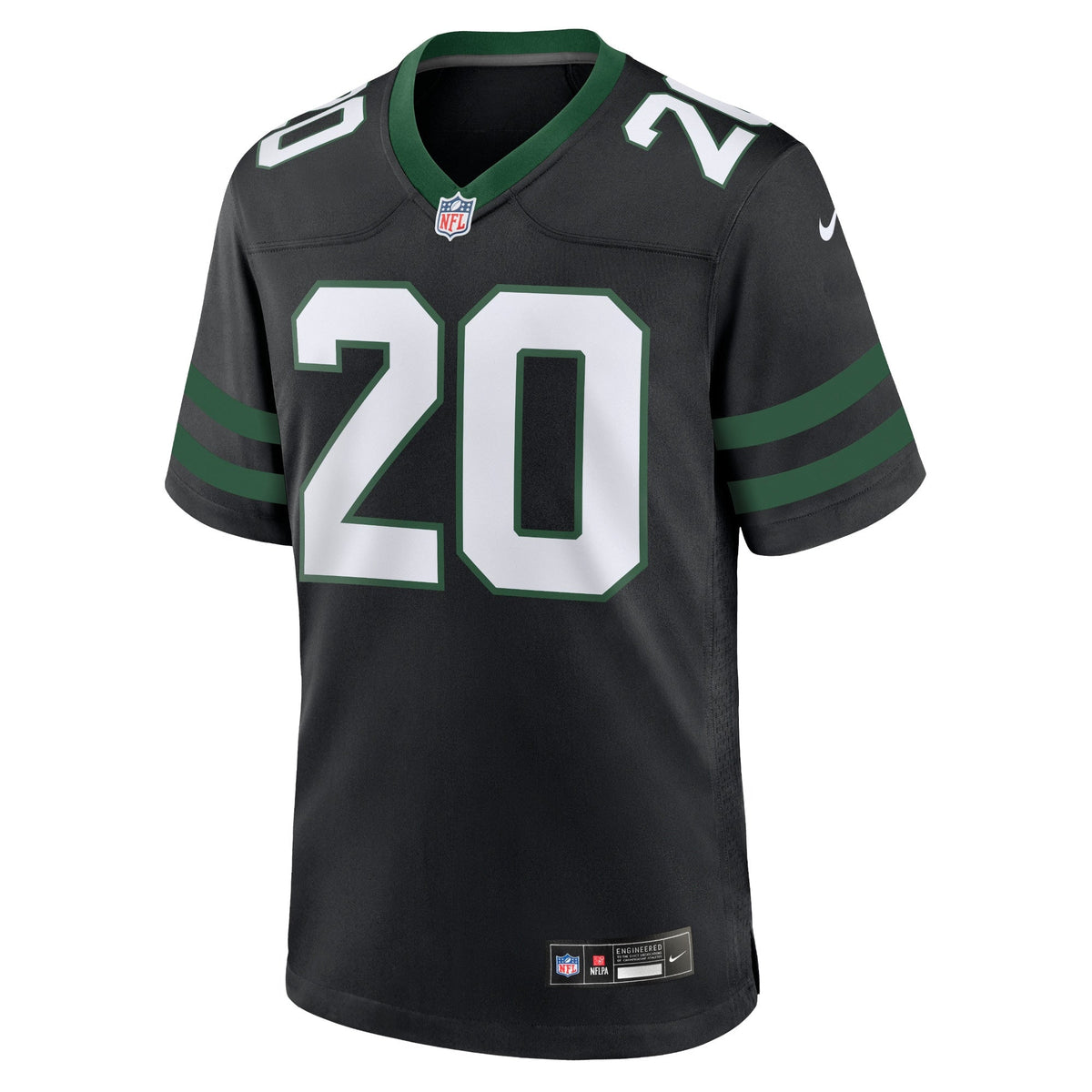 Breece Hall New York Jets Nike Alternate Game Jersey - Legacy Black football jersey product view 2