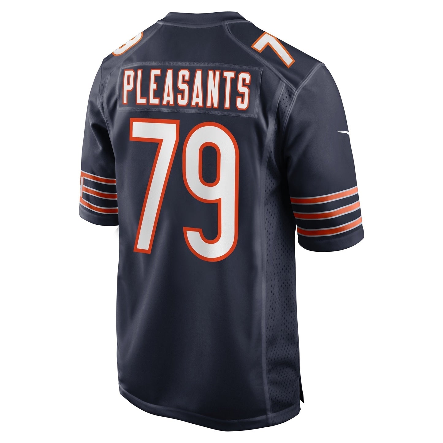 Austen Pleasants Chicago Bears Nike Game Jersey - Navy football jersey product view 3