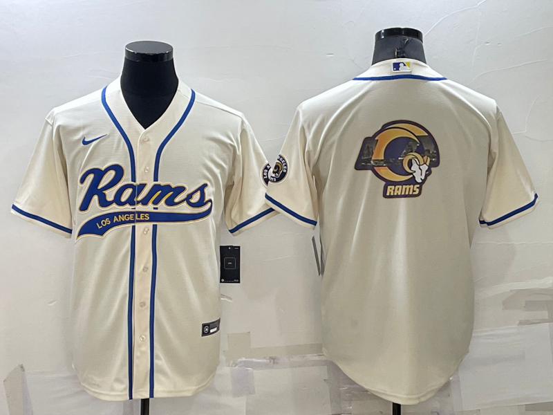 Men's Los Angeles Rams Bone Game Jersey1 football jersey product view 1