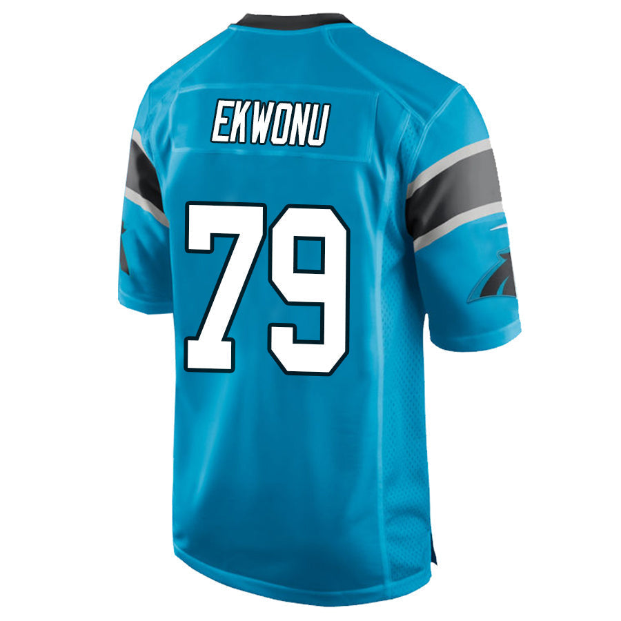 C.Panthers #79 Ikem Ekwonu Blue Stitched Player Game Football Jerseys football jersey product view 1