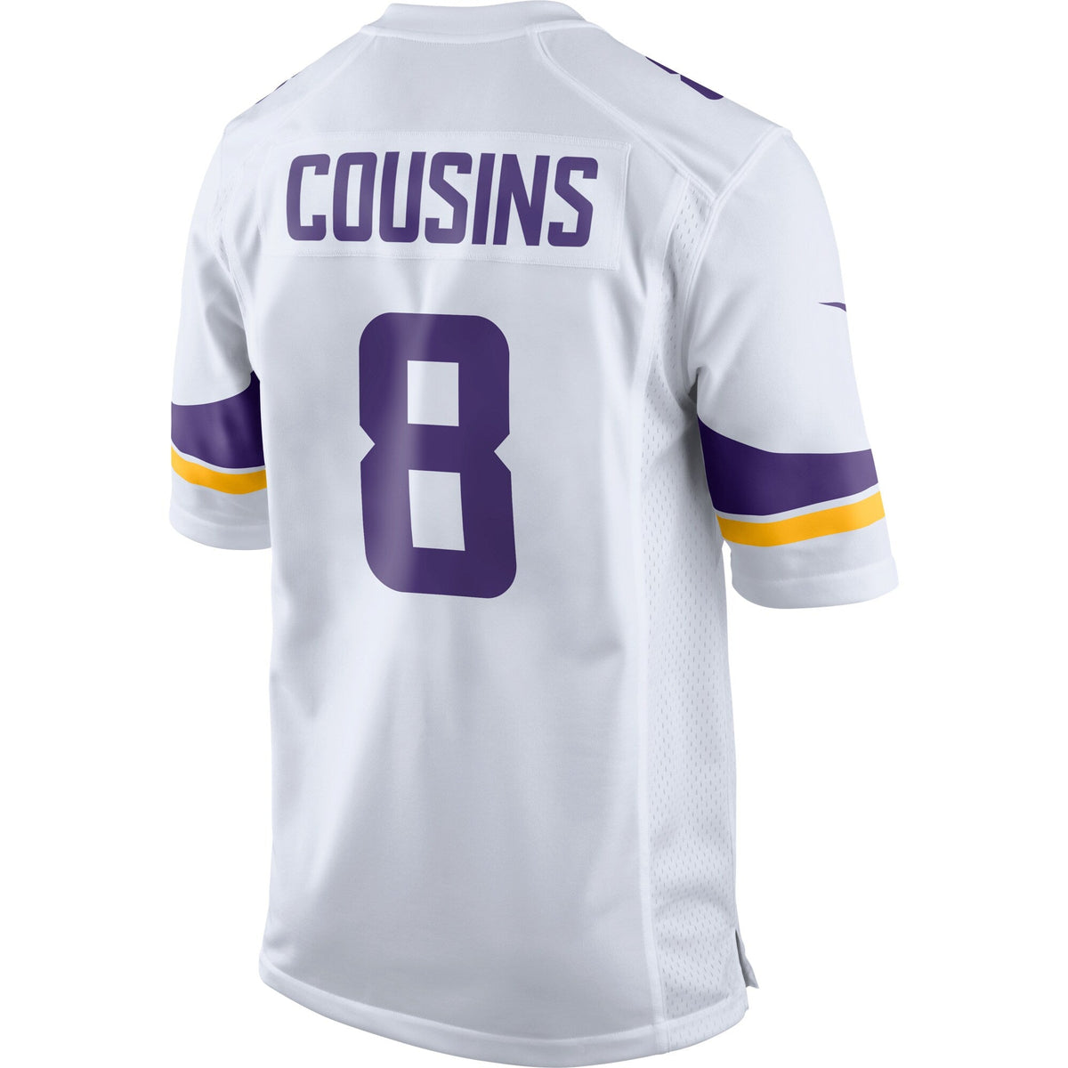 Kirk Cousins Minnesota Vikings Nike Game Jersey - White football jersey product view 3