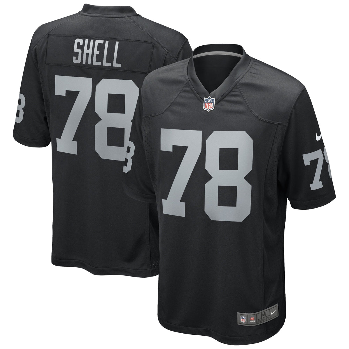 Art Shell Las Vegas Raiders Nike Game Retired Jersey - Black football jersey product view 1