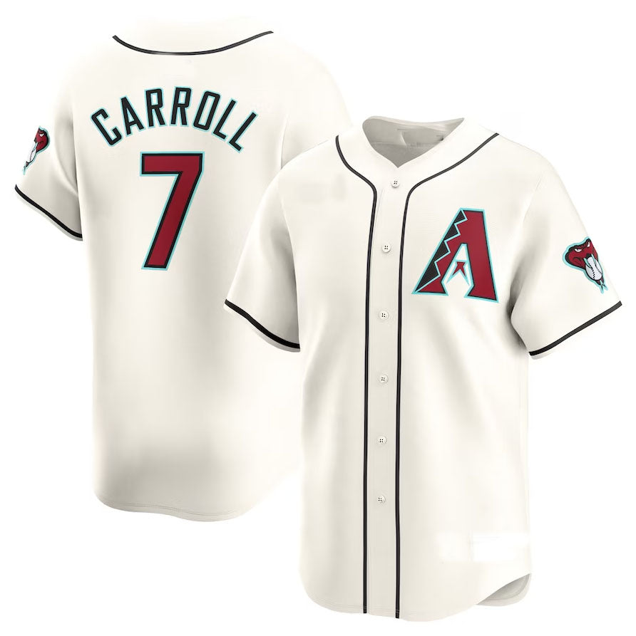Arizona Diamondbacks #7 Corbin Carroll Home Limited Player Jersey - White Stitches Baseball Jerseys baseball jersey product view 1