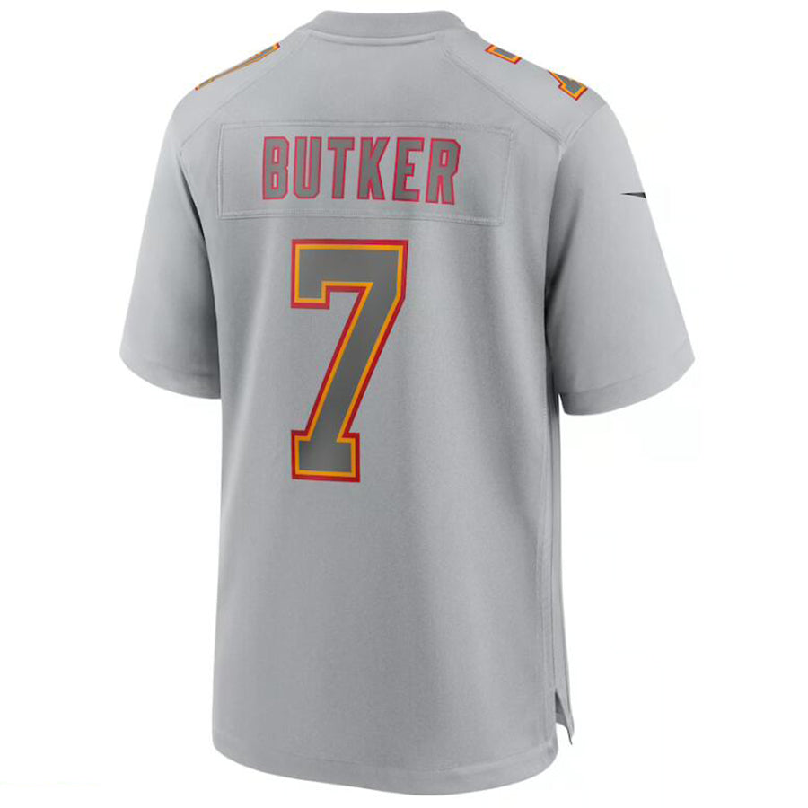 KC.Chiefs #7 Harrison Butker Player Gray Fashion Game Football Jerseys football jersey product view 1