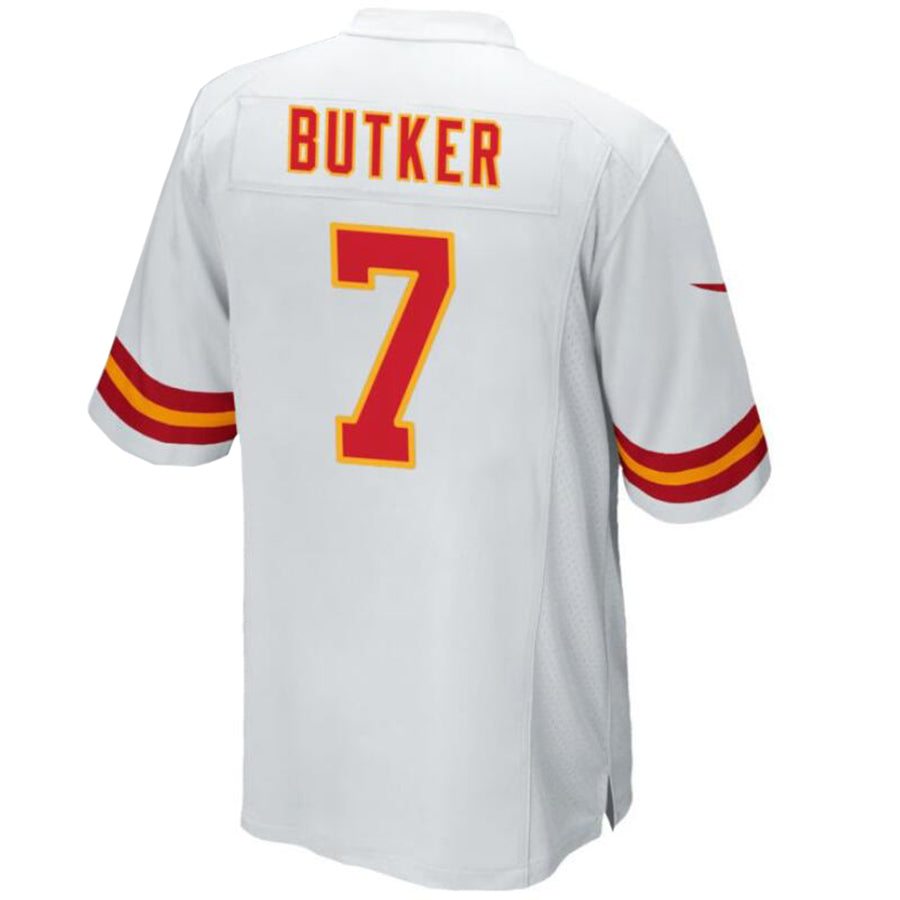 KC.Chiefs #7 Harrison Butker Player White Home Game Football Jerseys football jersey product view 1