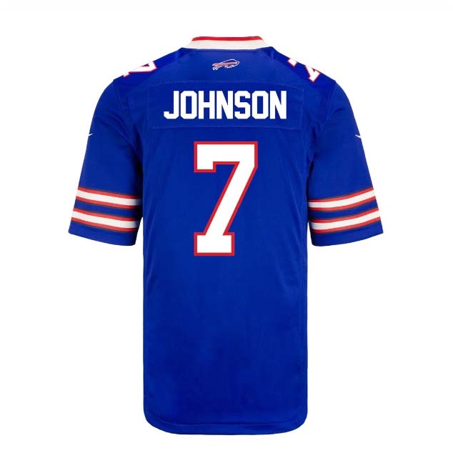 B.Bills #7 Taron Johnson Player Royal Game Jersey -American Stitched Football Jerseys football jersey product view 1
