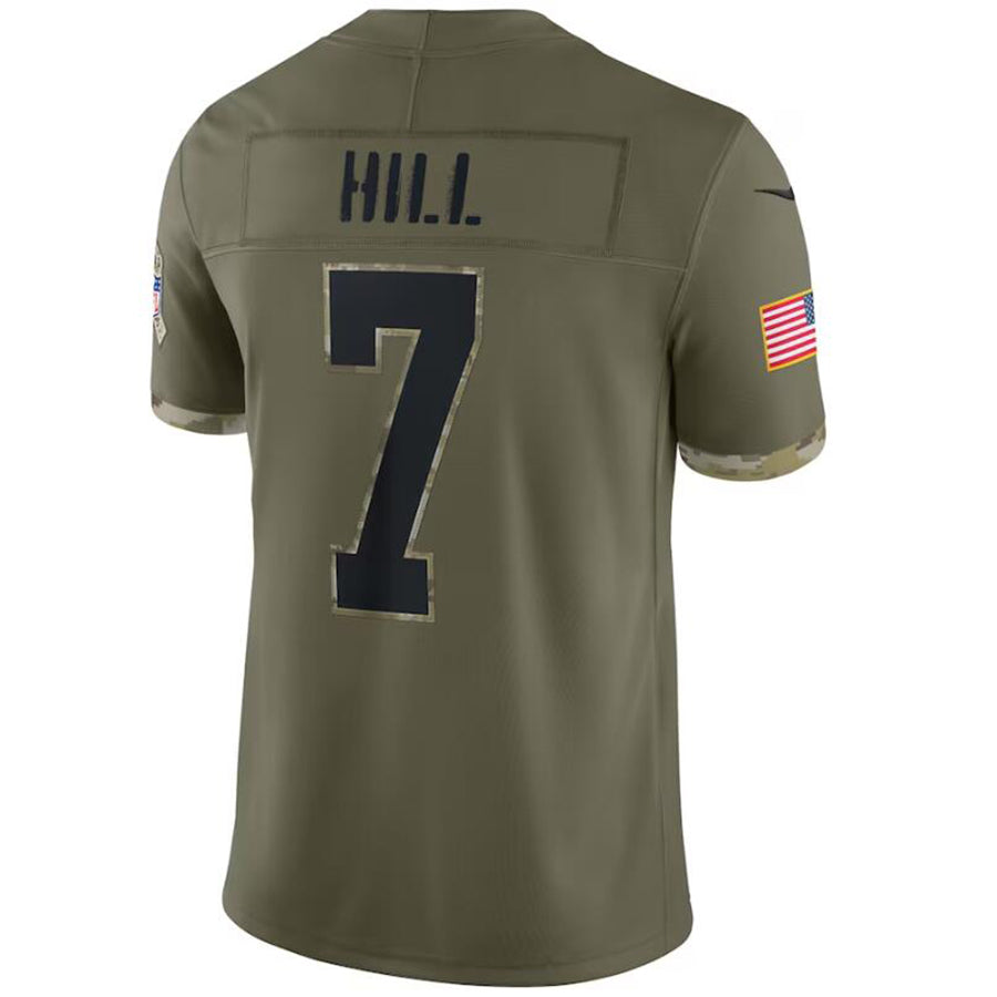 #7 Taysom Hill Player NO.Saints Olive Salute To Service Limited Football Jerseys football jersey product view 1