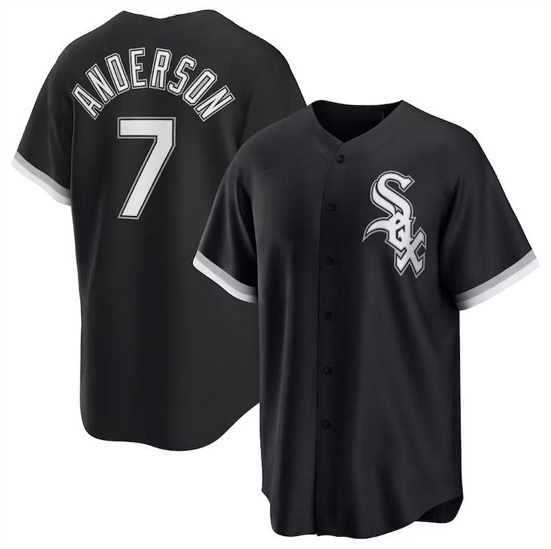 Chicago White Sox #7 Tim Anderson Black Alternate Cooperstown Collection Replica Player Jersey Baseball Jerseys baseball jersey product view 1