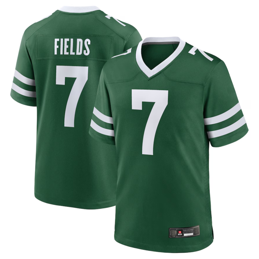 #7 Justin Fields Player NY.Jets Legacy Green Game Football Jerseys football jersey product view 1