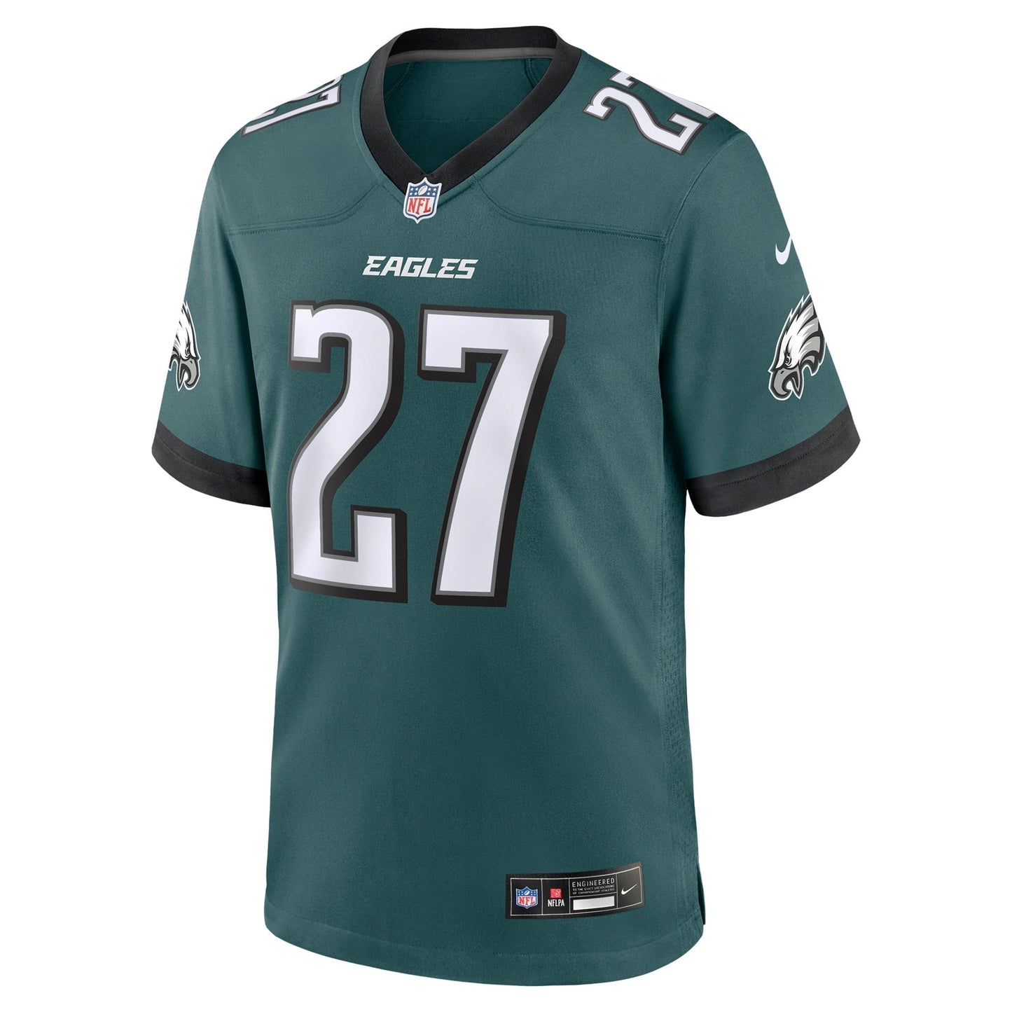 Quinyon Mitchell Philadelphia Eagles Nike Team Game Jersey - Midnight Green football jersey product view 2
