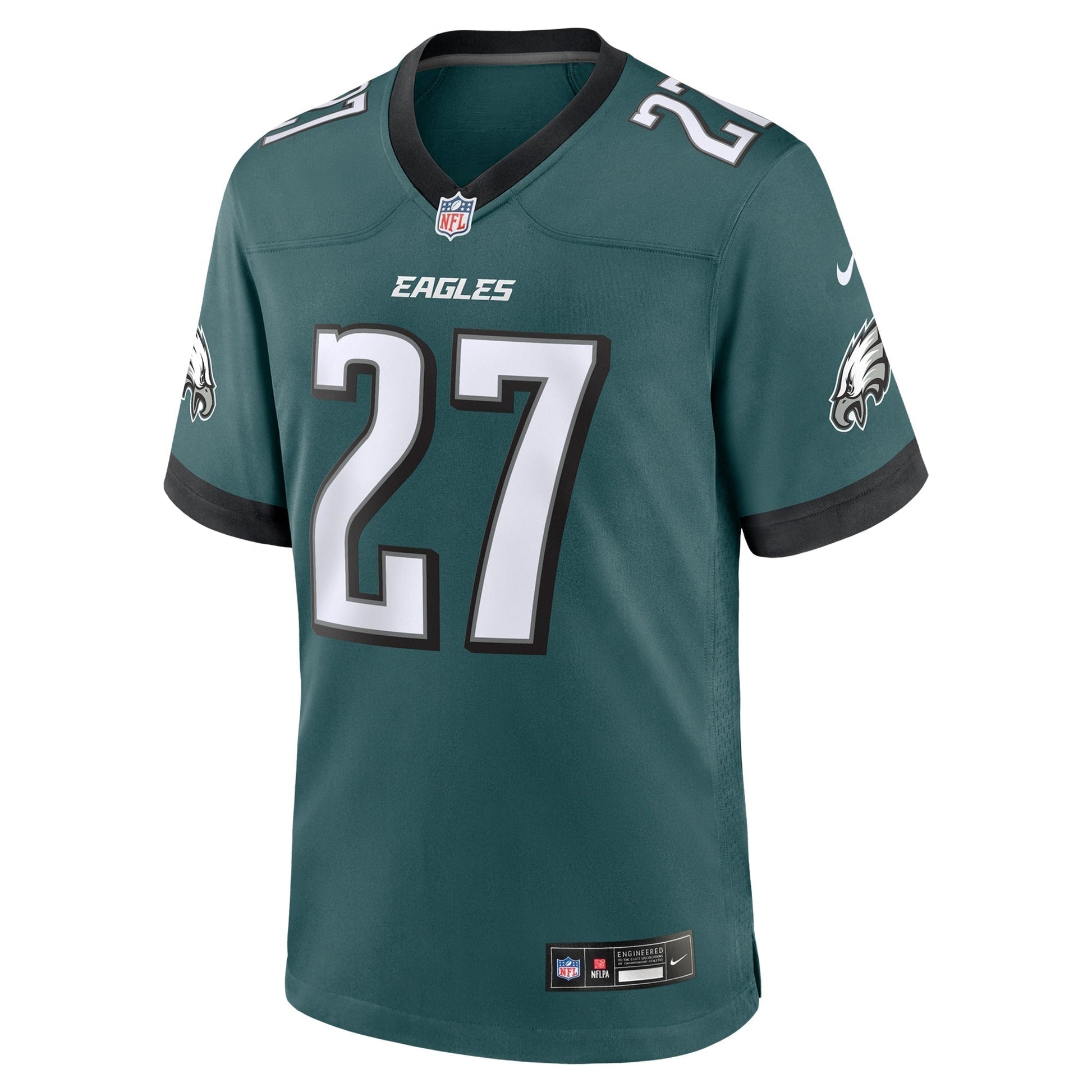 Quinyon Mitchell Philadelphia Eagles Nike Team Game Jersey - Midnight Green football jersey product view 2