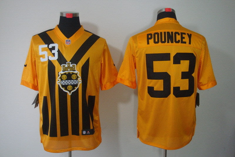 Men's Pittsburgh Steelers Maurkice Pouncey #53 Gold Game Jersey1 football jersey product view 1