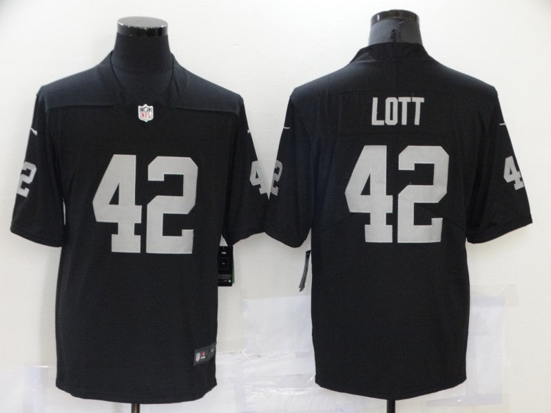 Men's Las Vegas Raiders Ronnie Lott #42 Black Game Jersey1 football jersey product view 1