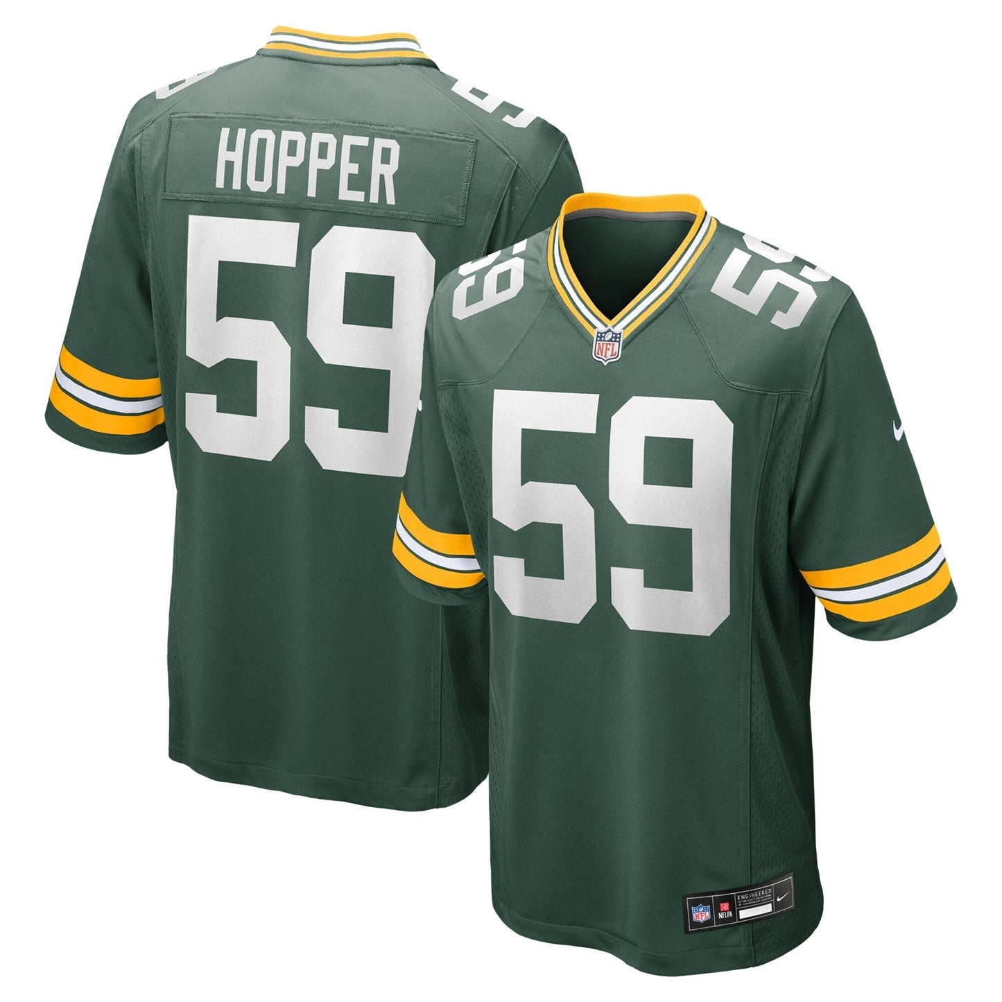 Ty'Ron Hopper Green Bay Packers Nike Game Jersey - Green football jersey product view 1