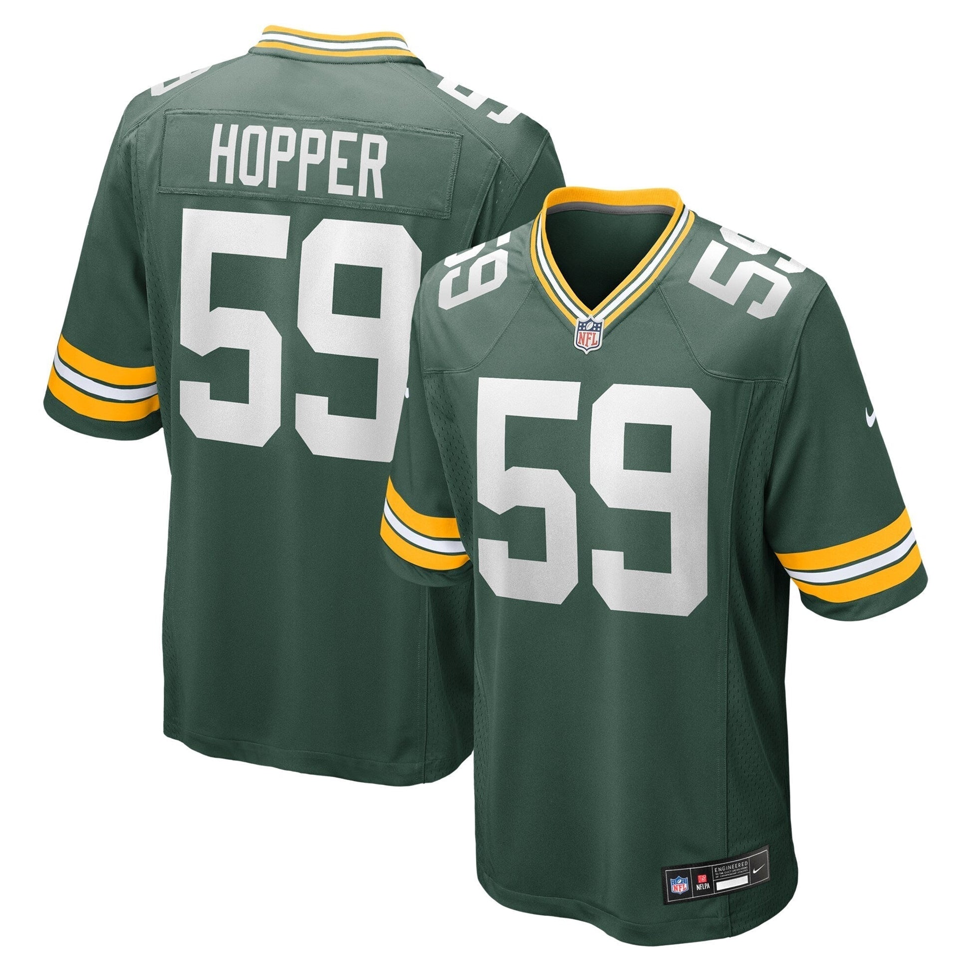 Ty'Ron Hopper Green Bay Packers Nike Game Jersey - Green football jersey product view 1