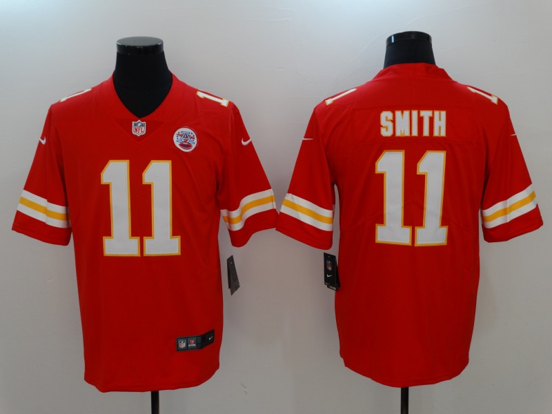 Men's Kansas City Chiefs #11 Alex Smith Red Team Color Game Jersey1 football jersey product view 1