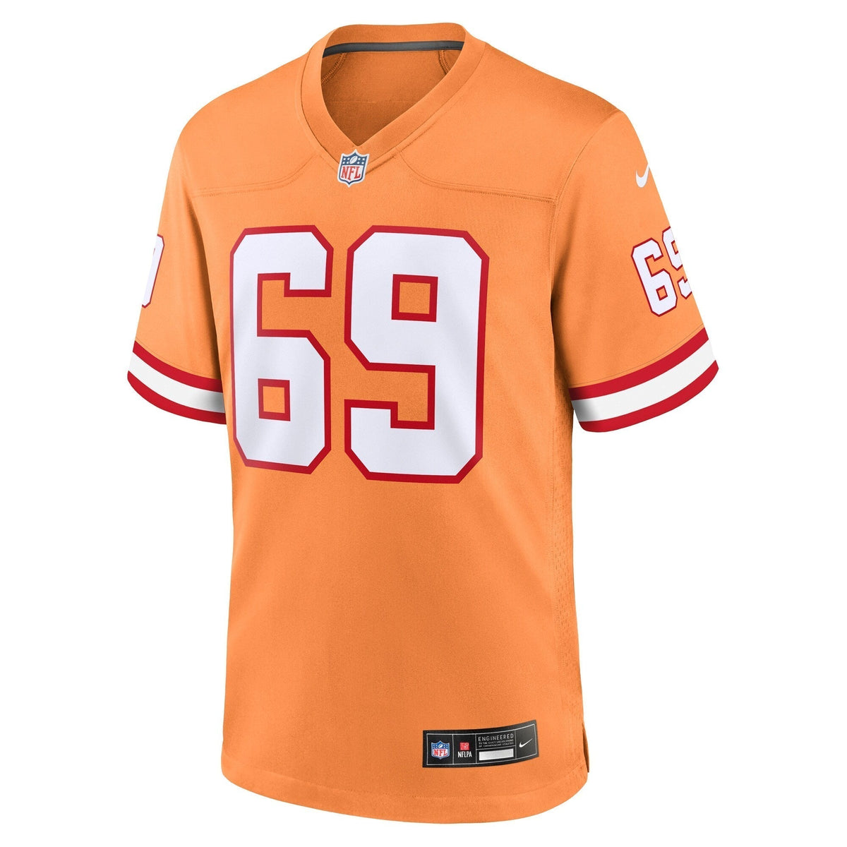 Cody Mauch Tampa Bay Buccaneers Nike Throwback Game Jersey - Orange football jersey product view 2