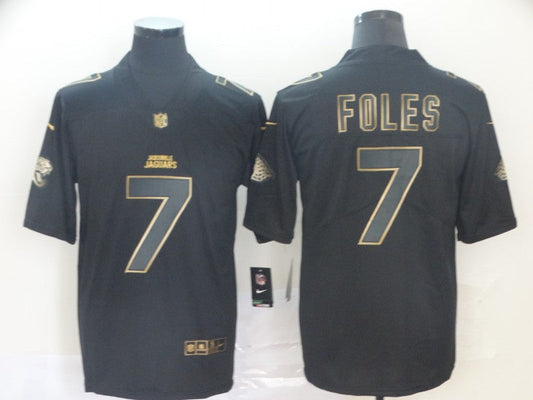 Men's Jacksonville Jaguars #7 Nick Foles Black Game Jersey1 football jersey product view 1