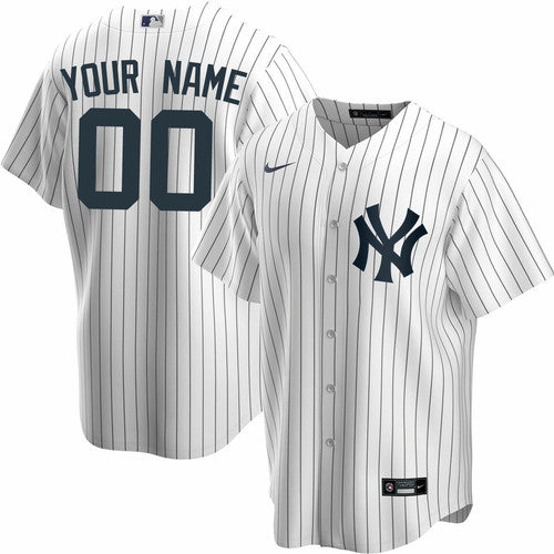 Men's New York Yankees Custom White Player Jersey1 baseball jersey product view 1