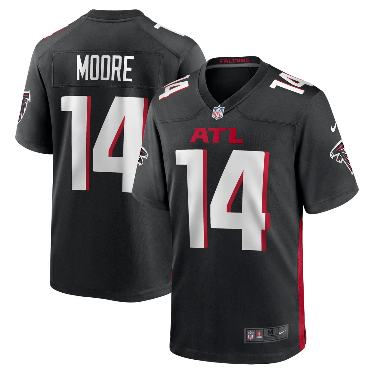 Rondale Moore Atlanta Falcons Nike Team Game Jersey - Black football jersey product view 1