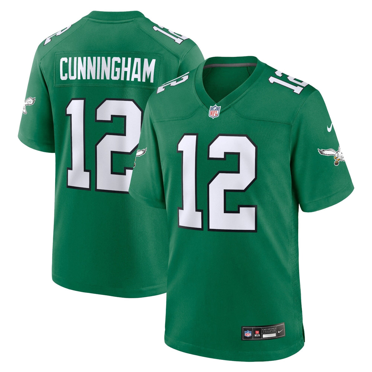 Randall Cunningham Philadelphia Eagles Nike Alternate Retired Game Jersey - Kelly Green football jersey product view 1
