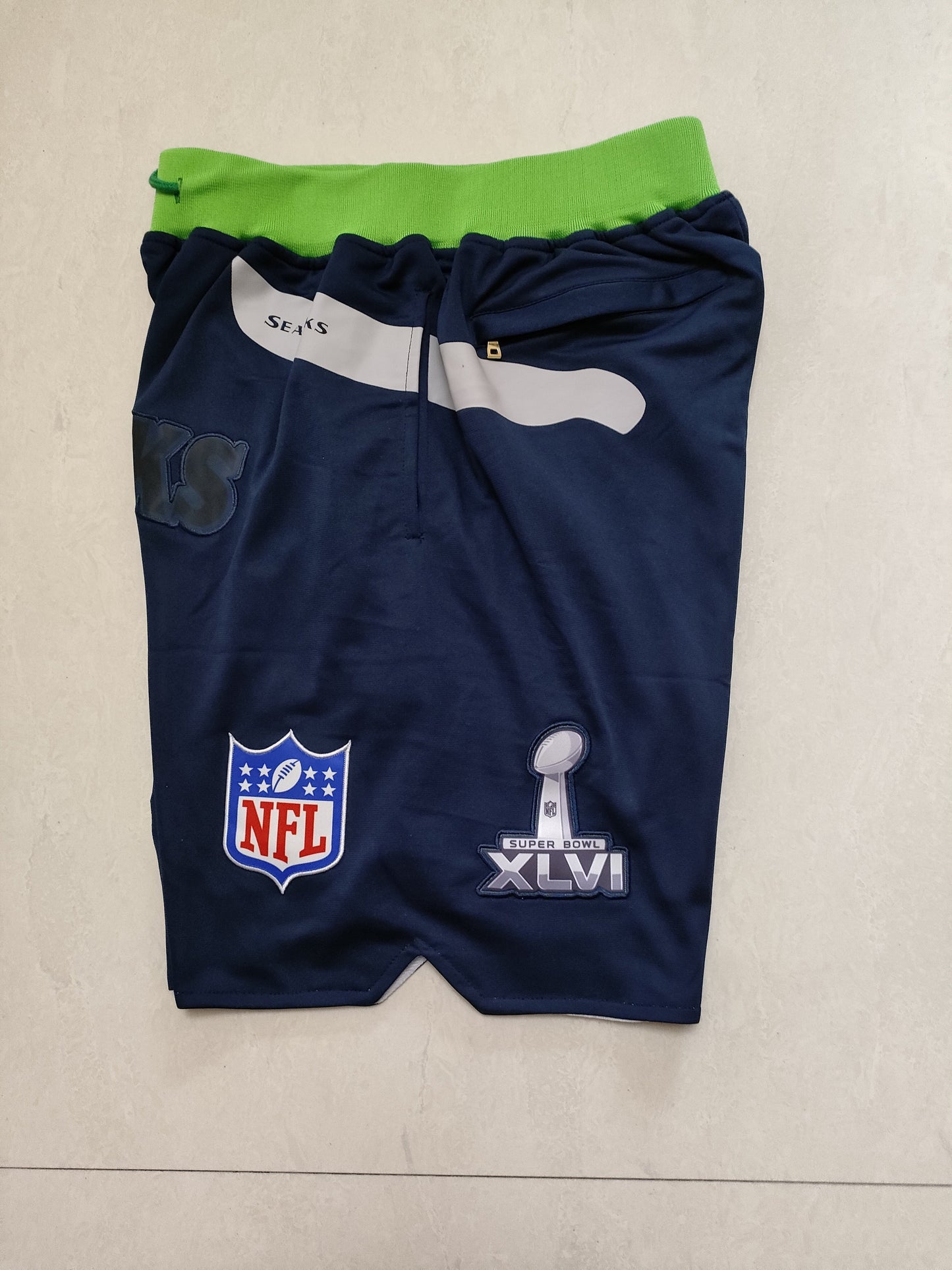 JUST DON Seattle Seahawks Pocket Shorts football jersey product view 3