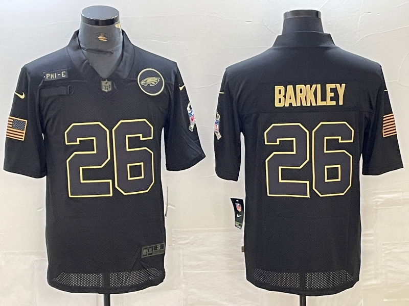 Men's Philadelphia Eagles Saquon Barkley #26 Black Alternate Game Jersey1 football jersey product view 1