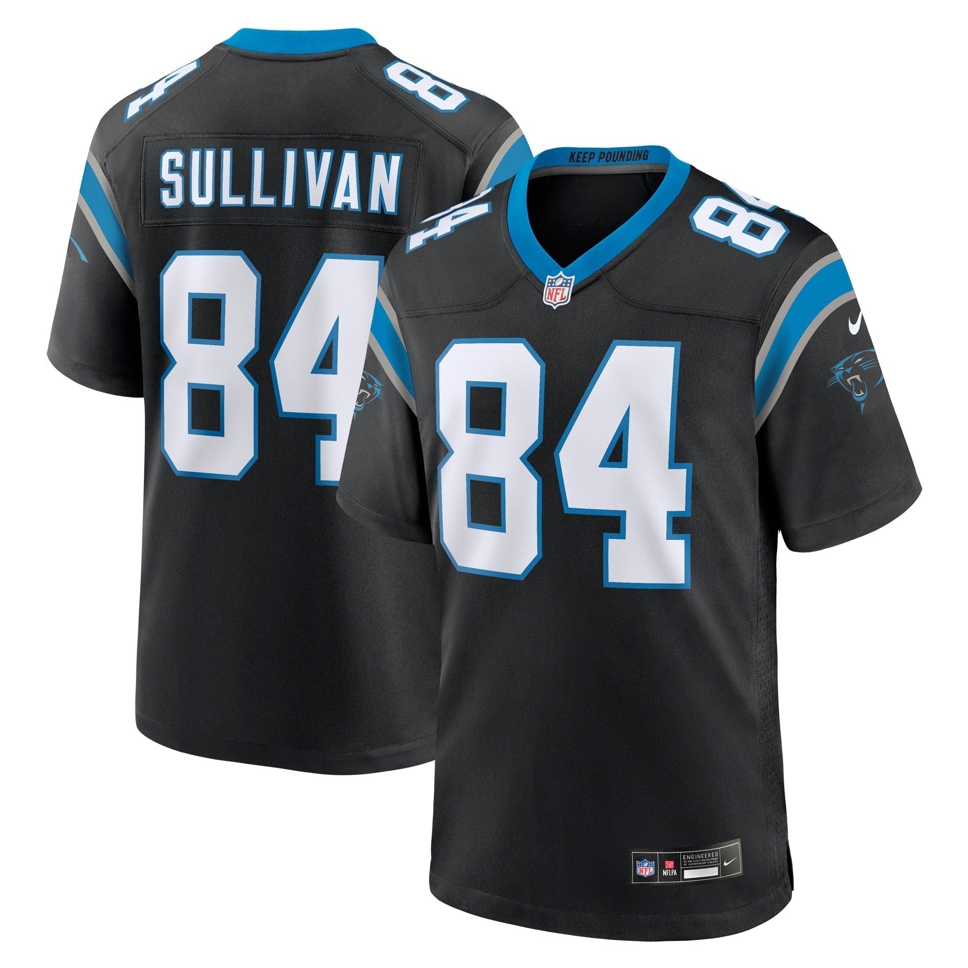 Stephen Sullivan Carolina Panthers Nike Team Game Jersey - Black football jersey product view 1