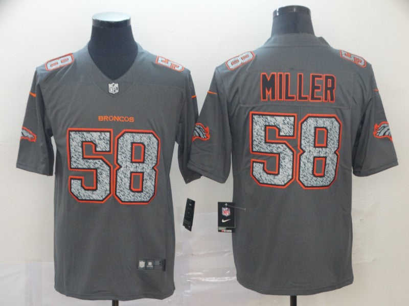 Men's Denver Broncos Von Miller #58 Gray Game Jersey1 football jersey product view 1