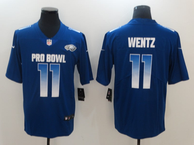 Men's Philadelphia Eagles Carson Wentz #11 Blue Game Jersey1 football jersey product view 1