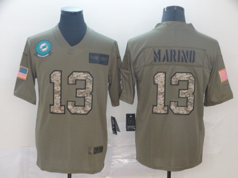 Men's Miami Dolphins Dan Marino #13 Brown Game Player Jersey1 football jersey product view 1