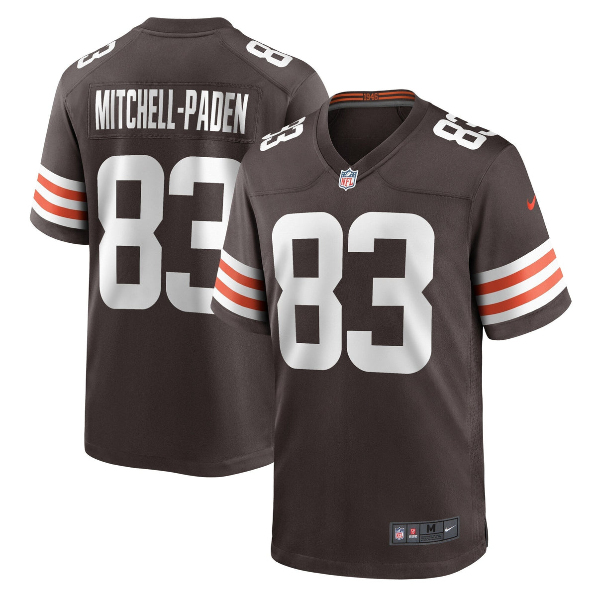 Zaire Mitchell-Paden Cleveland Browns Nike Team Game Jersey - Brown football jersey product view 1