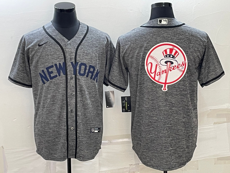 Men's New York Yankees Gray Authentic Team Jersey1 baseball jersey product view 1